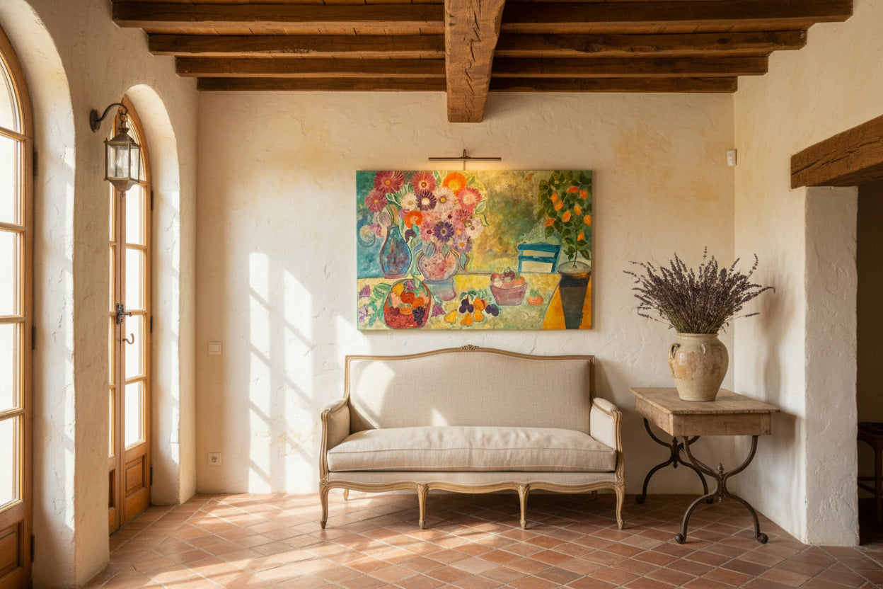 Senteurs, goûts et couleurs de Provence - Peinture originale