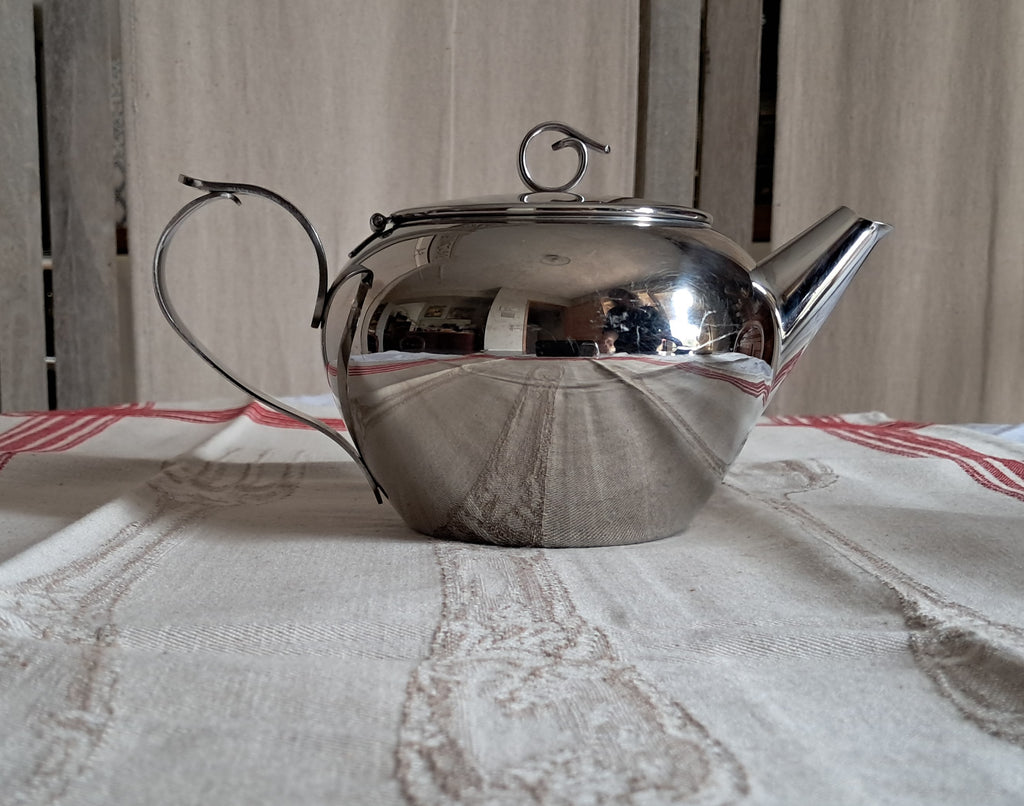 Théière Argentée Métal Vintage - Impression d'Art Numérique