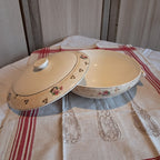 Service Plats Roses et Couverts Anciens Vintage - Impression d'Art Numérique