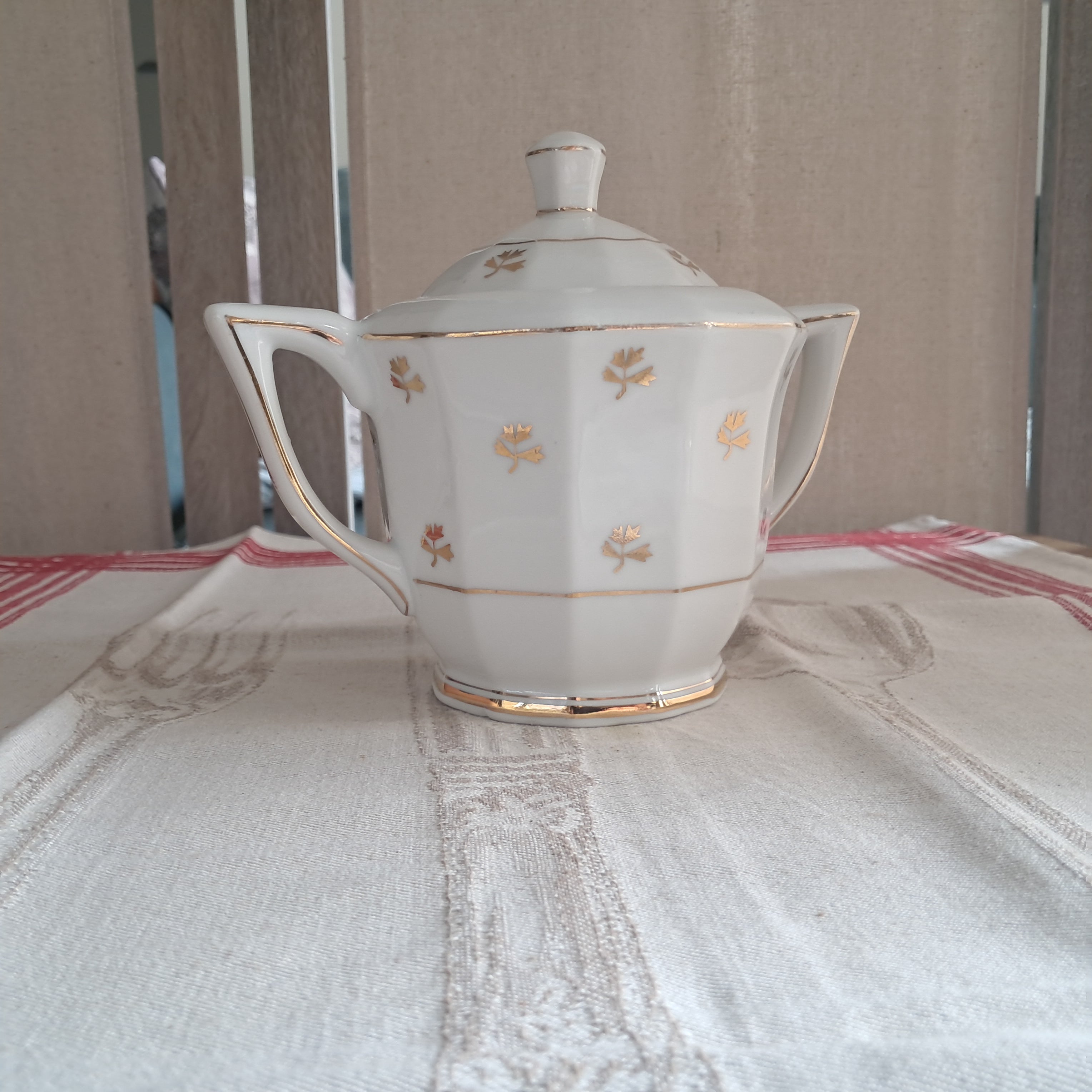 Théière Art Déco - Peinture Impasto Brocante Réinventée