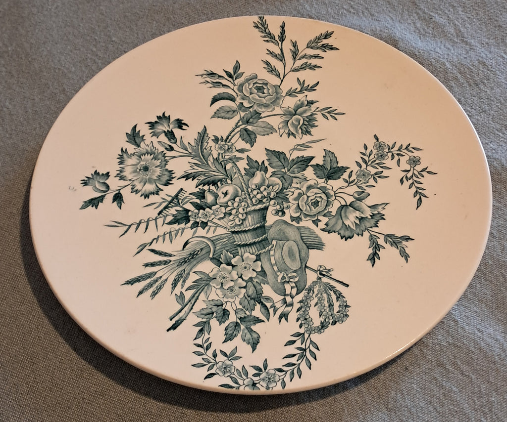 Plat Ovale Floral Vintage - Impression d'Art Numérique