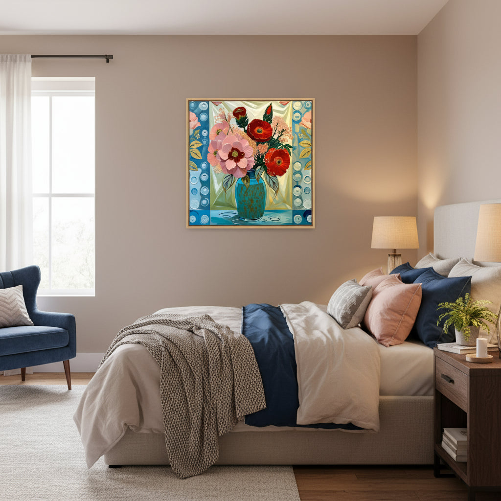 Bouquet Joyeux - Papier Peint Panoramique Floral sur Mesure