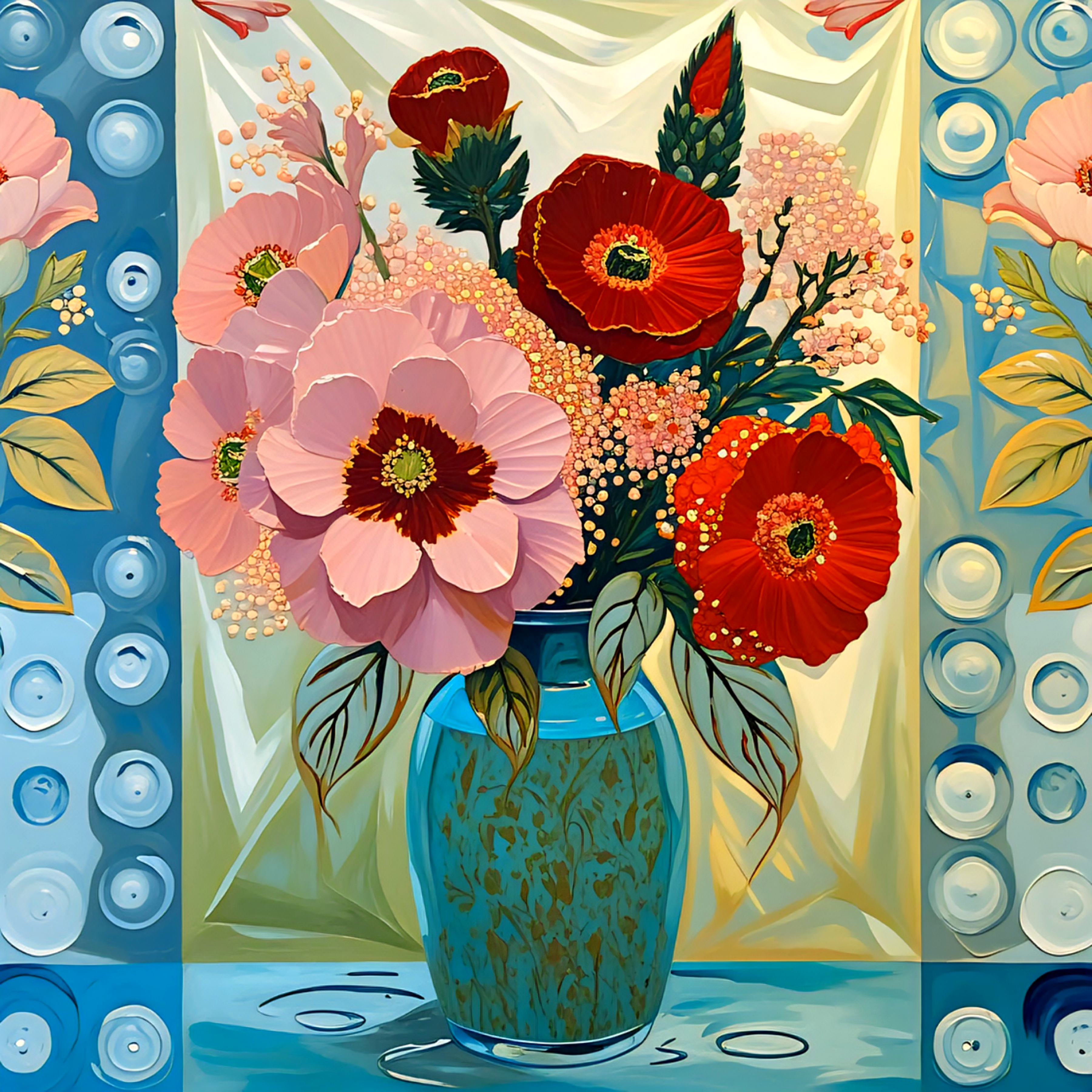 Bouquet Joyeux - Papier Peint Panoramique Floral sur Mesure