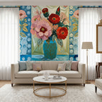 Bouquet Joyeux - Papier Peint Panoramique Floral sur Mesure