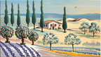 Paysage Provençal Bastide et Lavande - Impression d'Art Numérique