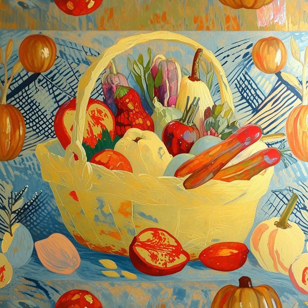 Panier de légumes d'automne - Nature morte généreuse