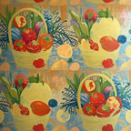 Motif paniers de récolte - Pattern seamless fruits et légumes