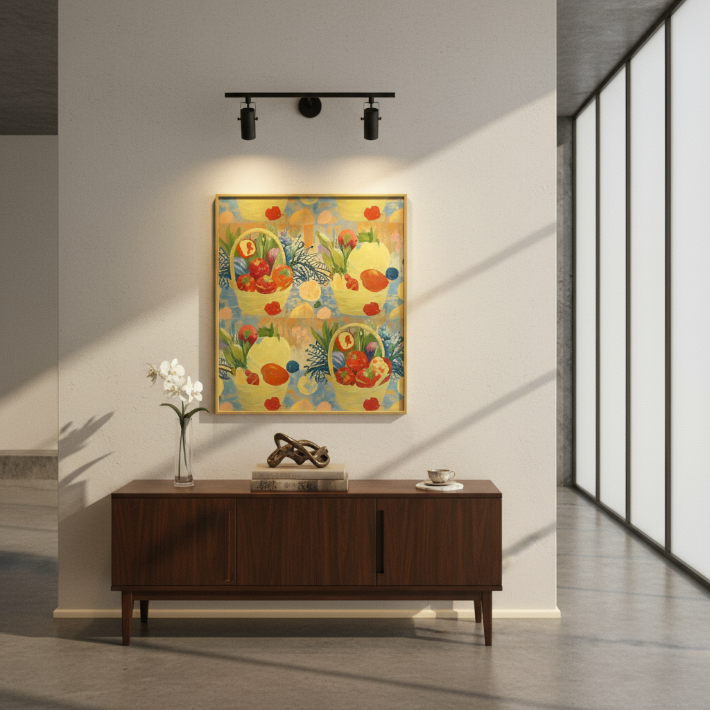 Motif paniers de récolte - Pattern seamless fruits et légumes