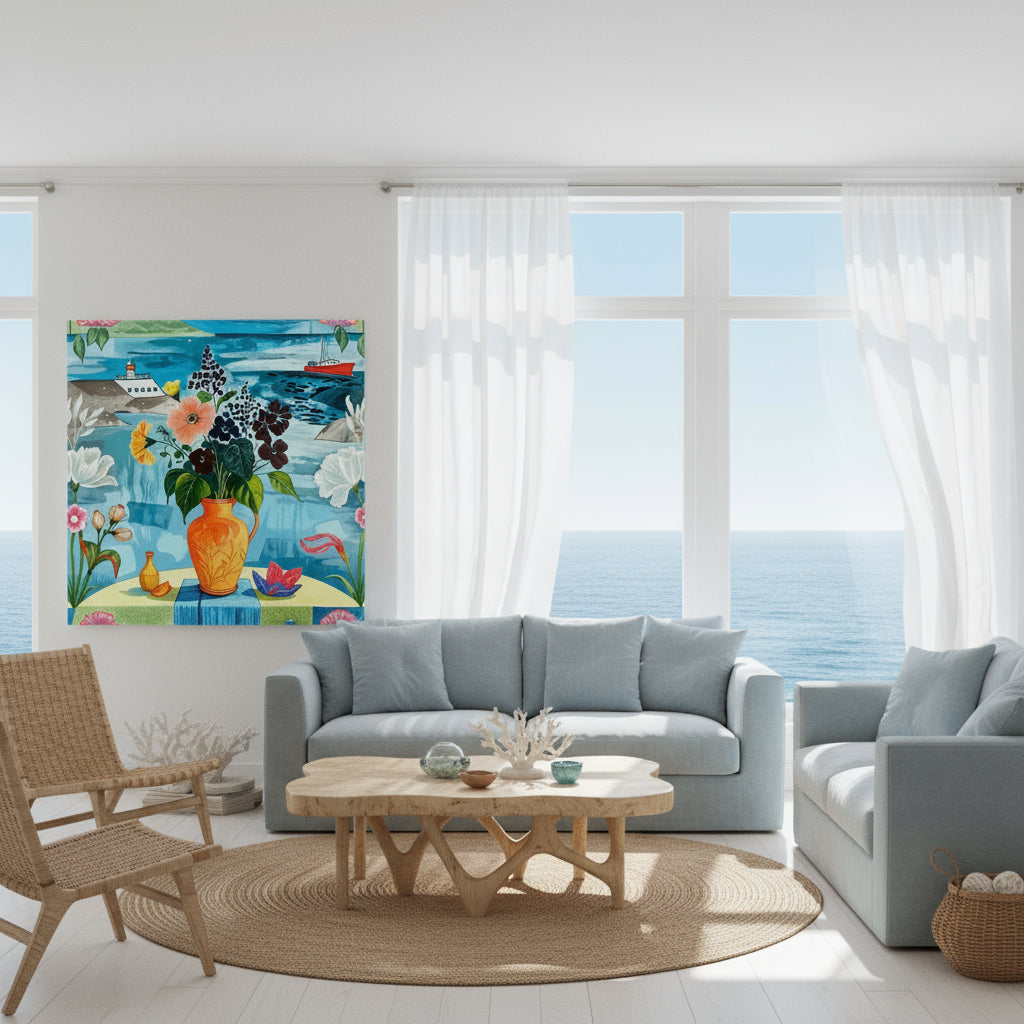 Bouquet Maritime - Motif Numérique Méditerranéen