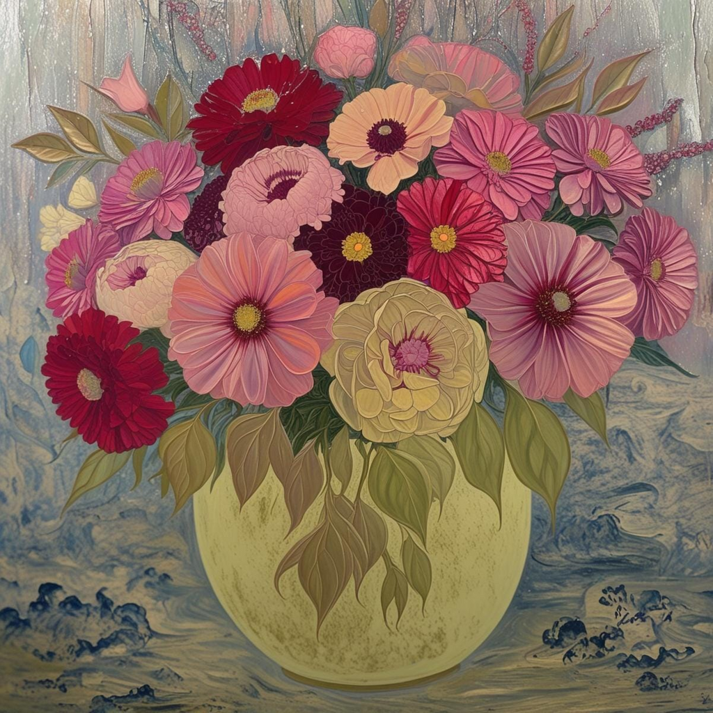 Bouquet de Gerberas Roses - Impression d'Art Numérique