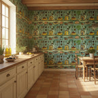 Cuisine Méditerranéenne - Papier Peint Motif Répétitif