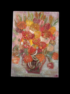 VENDU - Bouquet Vibrant - Peinture Originale sur Toile- "Généreuses"