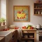 Du retour du jardin- Peinture originale acrylique