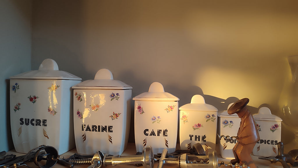 Collection Pots Épices Français Vintage - Impression d'Art Numérique