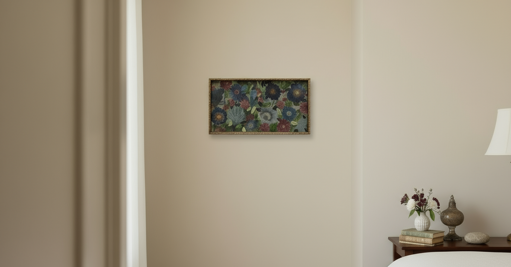 VENDU - Jardin nocturne - Toile originale peinte à la main - Œuvre unique