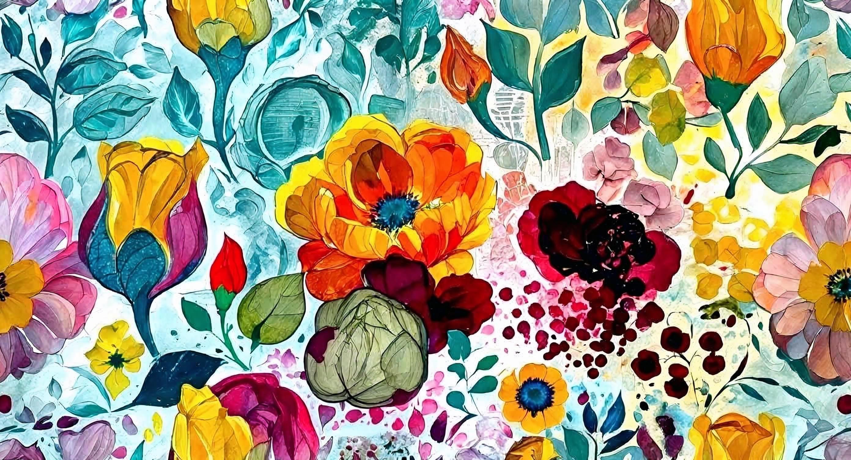 Jardin Vibrant - Composition Florale Contemporaine