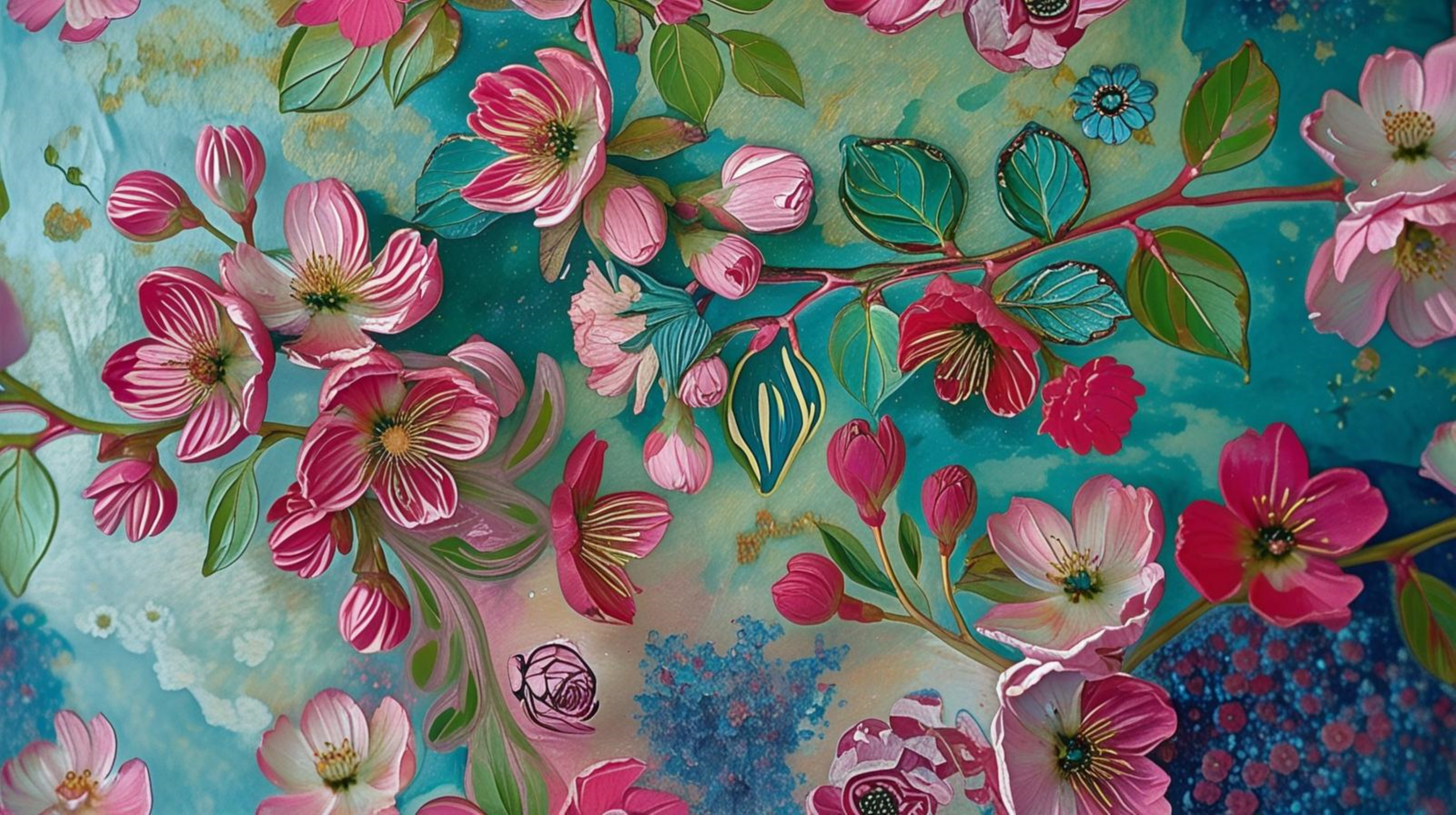 Branches fleuries Provence - Art numérique - Impression haute résolution