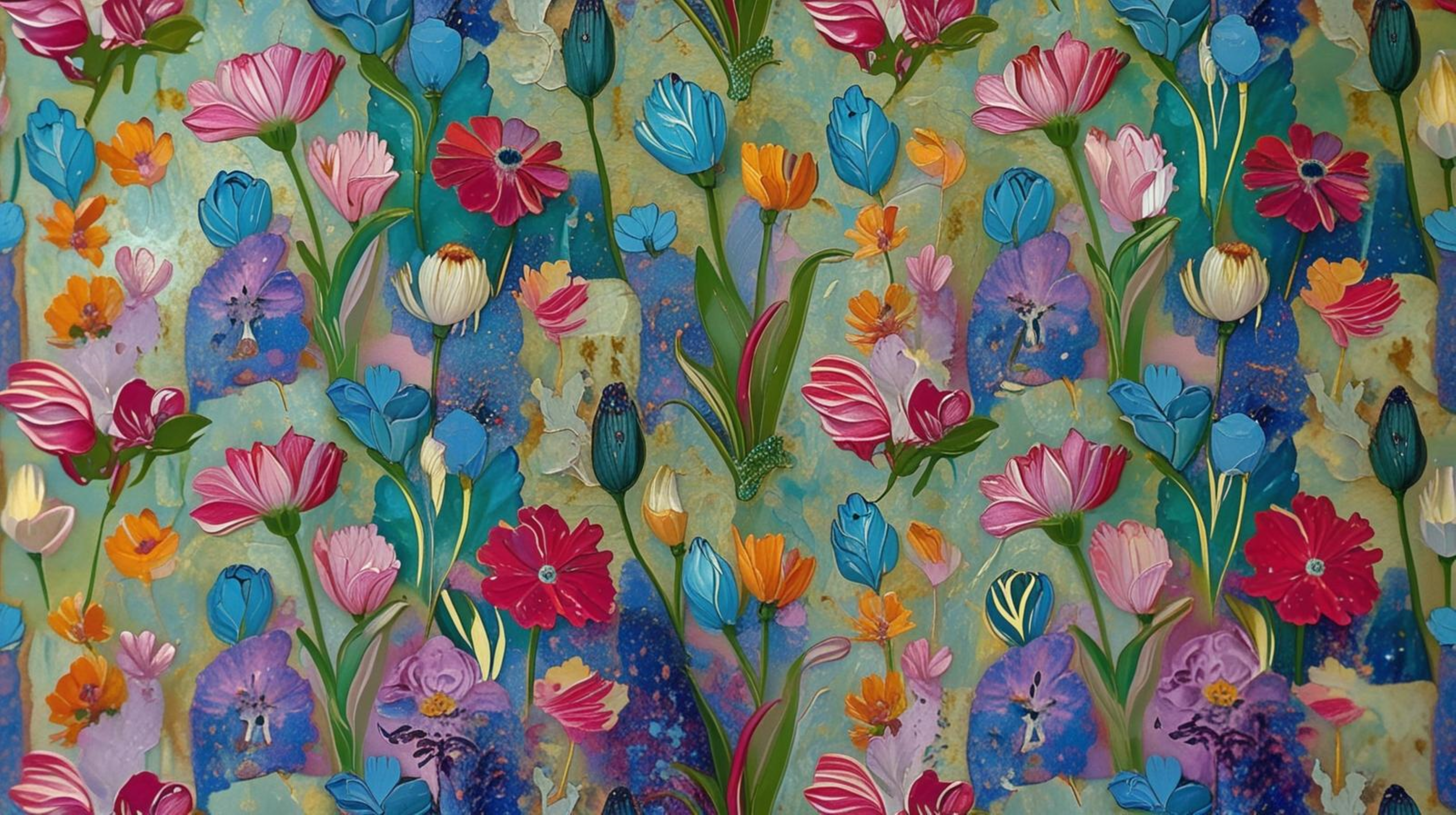 Motif floral Provence - Seamless pattern - Art numérique