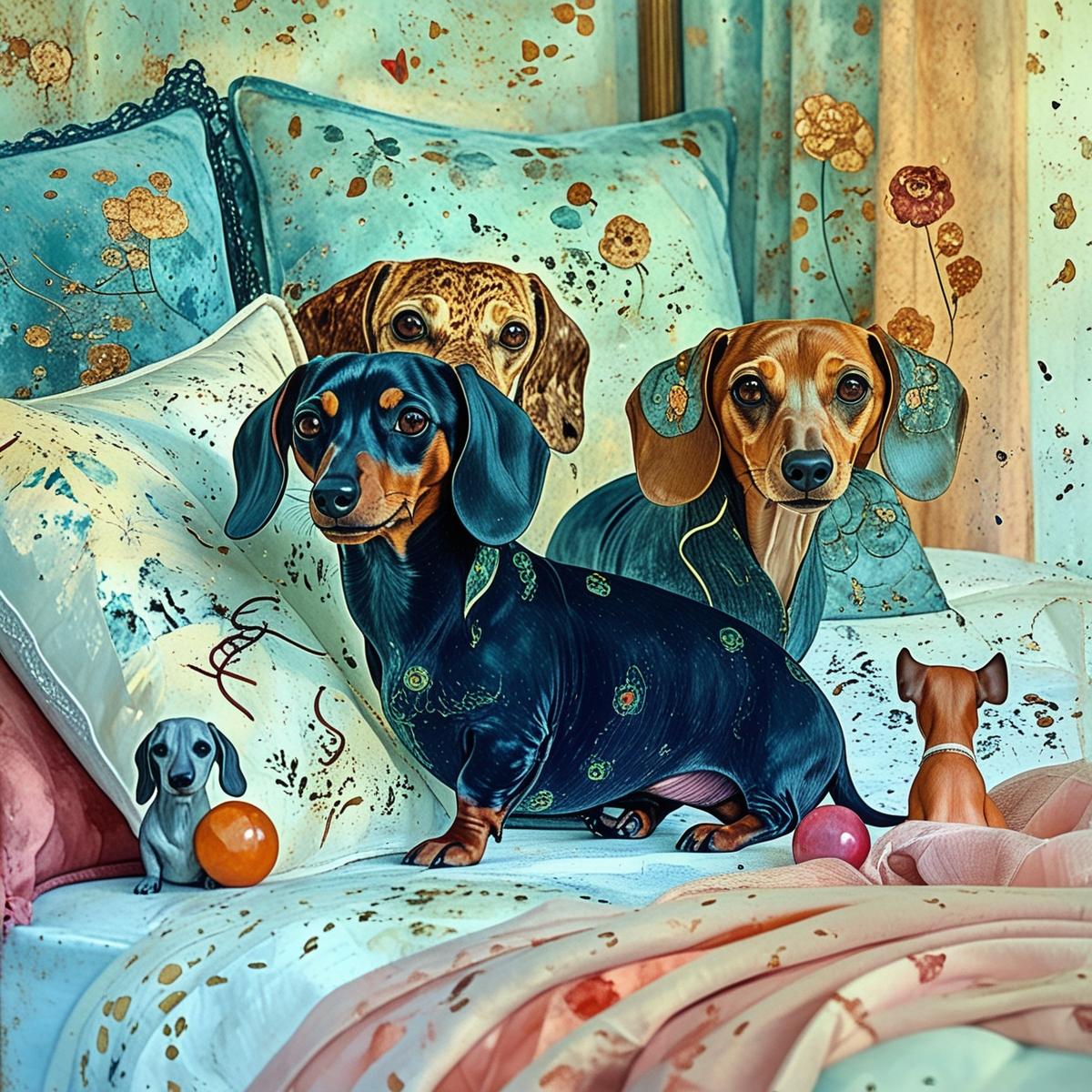 Teckels en Intérieurs Méditerranéens - Série 1 - Fichier Numérique