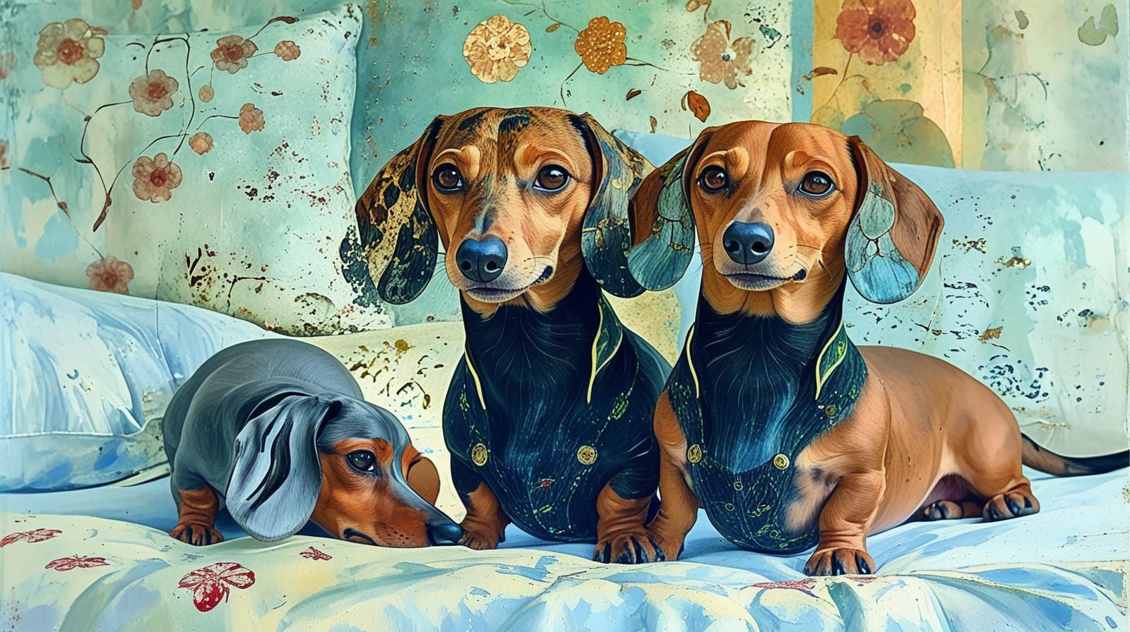 Teckels en Intérieurs Méditerranéens - Série 1 - Fichier Numérique