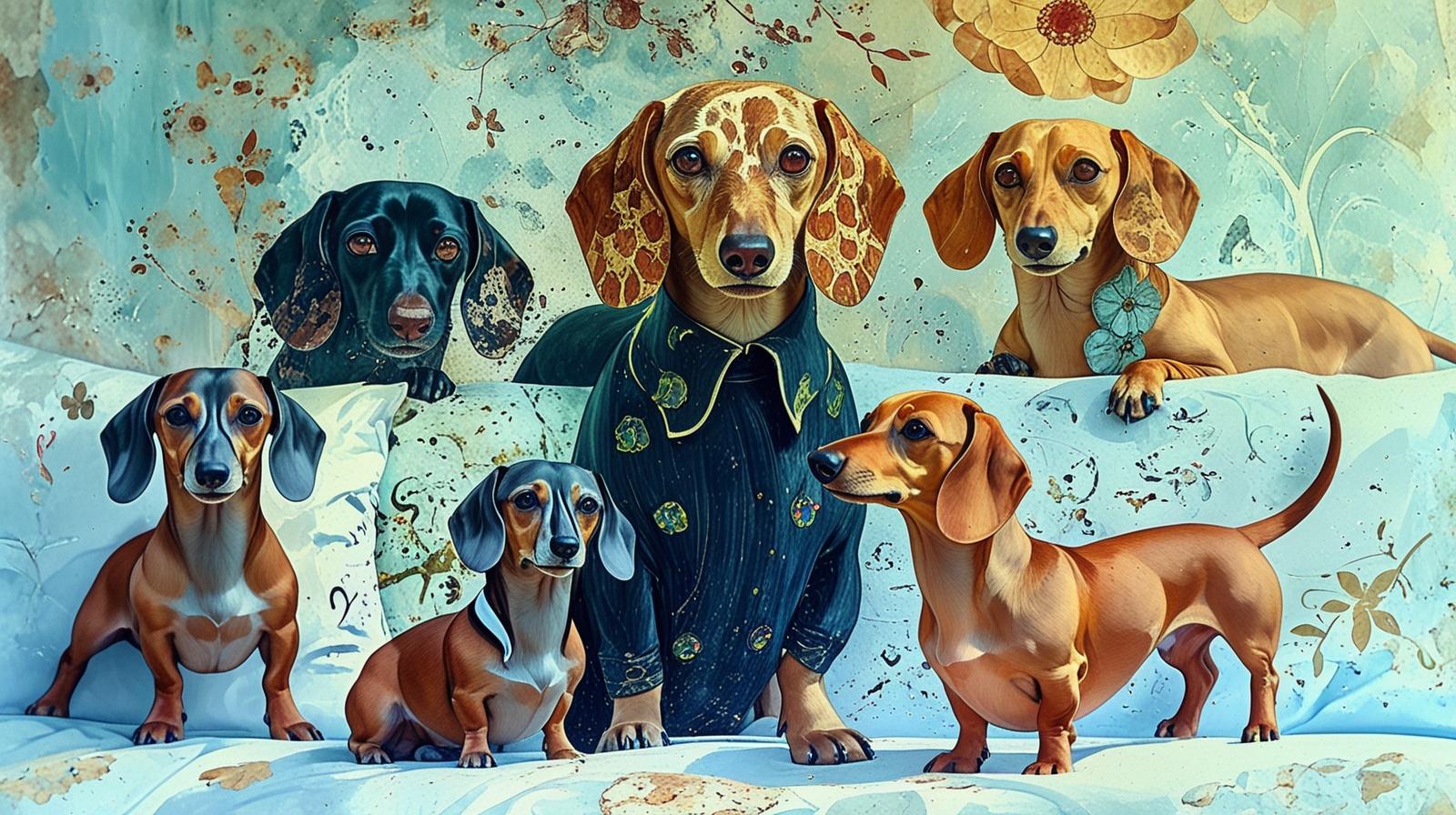 Teckels en Intérieurs Méditerranéens - Série 1 - Fichier Numérique