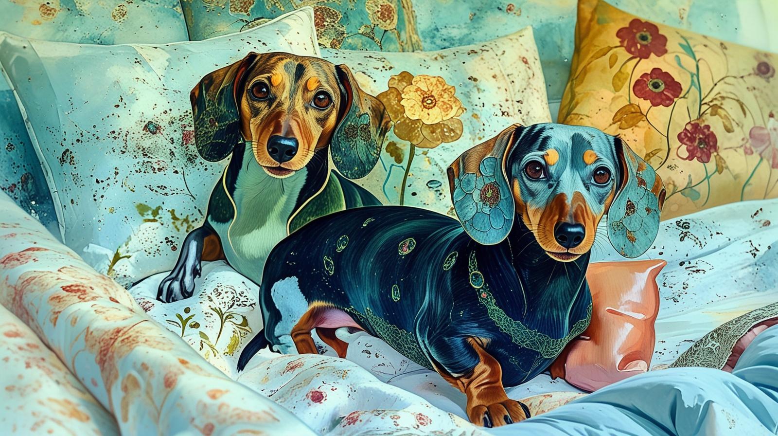 Teckels en Intérieurs Méditerranéens - Série 1 - Fichier Numérique