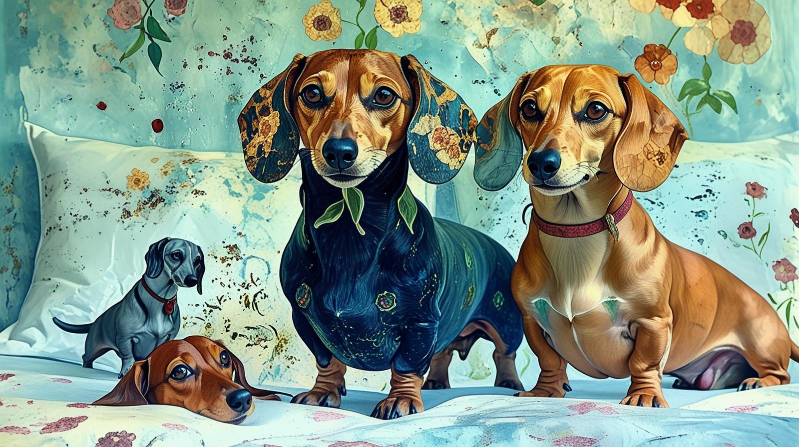 Teckels en Intérieurs Méditerranéens - Série 1 - Fichier Numérique