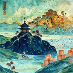 Paysage Japonais - Série 1 - Fichier Numérique