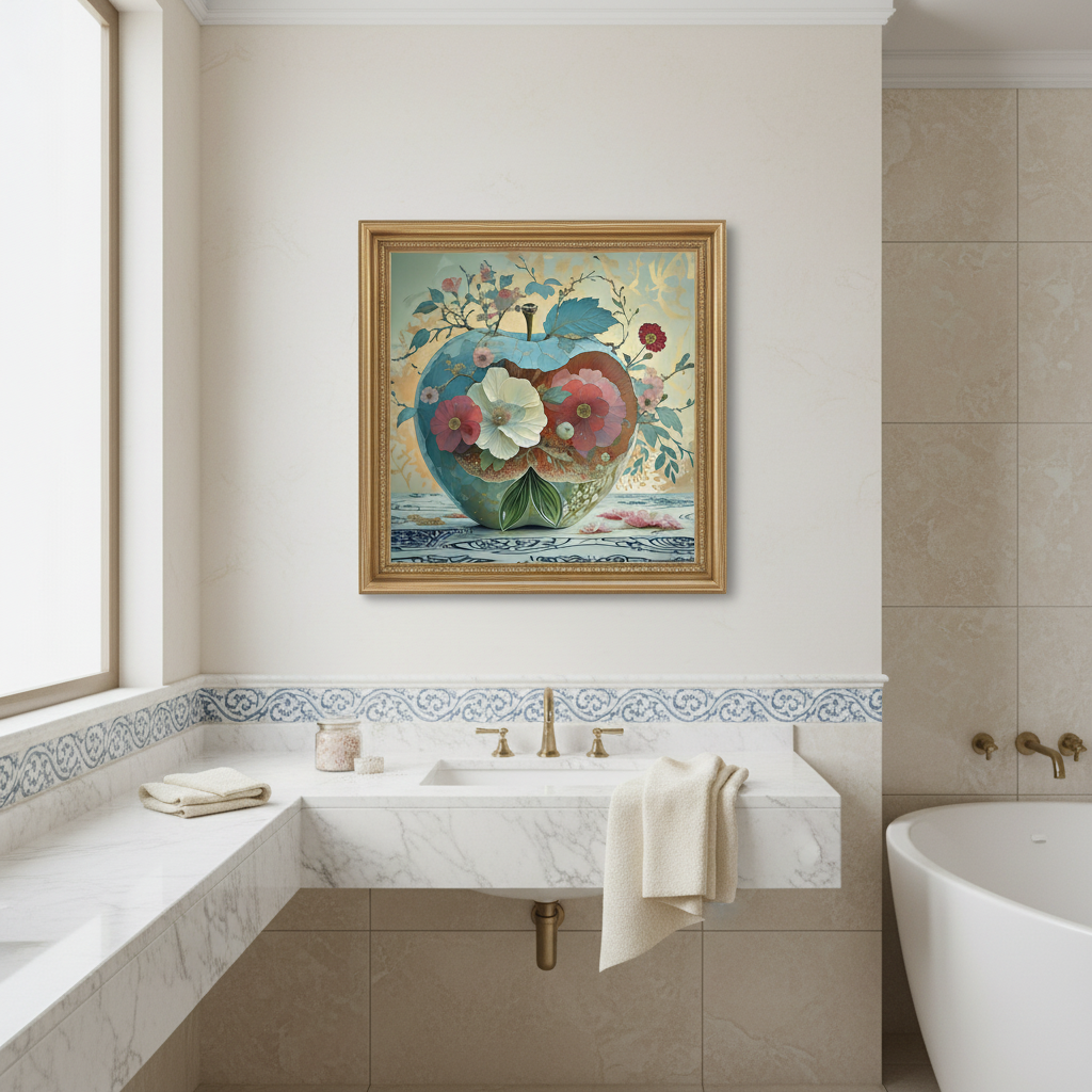 Vase Floral Méditerranéen - Impression d'art numérique